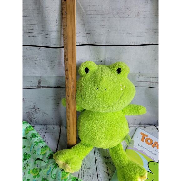 Frog story bag stuffed animal book matching handmade bag toad on the road - Picture 6 of 6